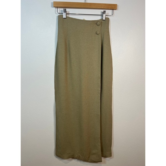 VTG Express Midi Skirt Sz XS Faux Wrap Preppy Old Money Classic NWT Dead-Stock - Picture 1 of 8